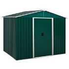 Outsunny 8 x 6ft Garden Storage Shed w/ Double Sliding Doors - Green