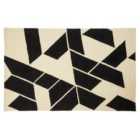 Interiors By Ph Large Geometric Rug Two Tone Black And White