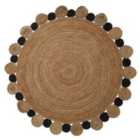 Interiors By Ph Large Natural And Black Jute Rug