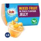 Dole Mixed Fruit In Peach Jelly Fruits Snacks 4 x 123g
