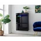 Galicia Wall Hanging Two Tier Shoe Cabinet Black