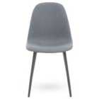 Interiors By Ph Dining Chair With Grey Powder Legs