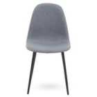 Interiors By Ph Grey Fabric Dining Chair