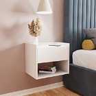 Harmony Wall Mounted Pair Of Bedside Tables White