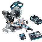 Makita LS002GD202 40VMAX Sliding Compound Mitre Saw 216mm XGT with 2x 2.5Ah Batteries & Fast Charger