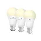 4lite WiZ Connected A60 LED Smart Bulb White Dimmable WiFi B22 Bayonet Fit Pack of 3