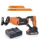 Evolution Cordless Reciprocating Saw 18V Li-Ion EXT & Multi-Material Blades - R150RCP-Li with 2Ah Battery & Charger