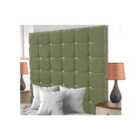 High Cubed Chenille 6Ft Super King Headboard Meadow
