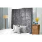 Stafford Crushed Velvet 4Ft Small Double Headboard Grey