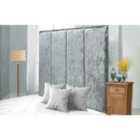 Stafford Crushed Velvet 4Ft Small Double Headboard Silver