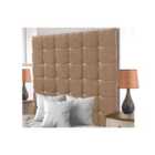 High Cubed Chenille 2Ft6 Small Single Headboard Mink
