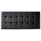21 Cube Plush Velvet 5Ft Kingsize Headboard Black