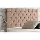 Chesterfield Chenille 4Ft Small Double Headboard Mink