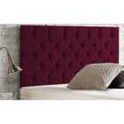 Chesterfield Chenille 4Ft Small Double Headboard Plum