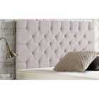 Chesterfield Chenille 4Ft6 Double Headboard Stone