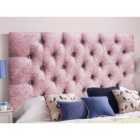 Chesterfield Crushed Velvet 4Ft Small Double Headboard Pink