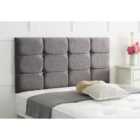 Roma Chenille 4Ft Small Double Headboard Charcoal