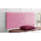 Victoria Plain Crushed Velvet 4Ft Small Double Headboard Pink