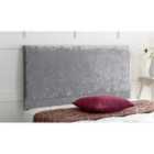 Victoria Plain Crushed Velvet 4Ft Small Double Headboard Silver