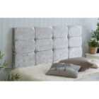 Roma Crushed Velvet 4Ft Small Double Headboard Silver