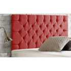 Chesterfield Chenille 2Ft6 Small Single Headboard Red