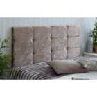 Roma Crushed Velvet 4Ft Small Double Headboard Champagne