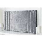 Rio Crushed Velvet 4Ft Small Double Headboard Grey