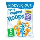 Kiddylicious Cheesy Popped Hoops, 5x10g