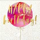 Happy Birthday Balloon Foil Dot Card 