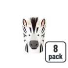 Zebra Recyclable Paper Party Cups 8 per pack