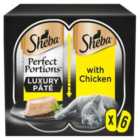 Sheba Perfect Portions Adult Wet Cat Food Tray Chicken In Pate 6 x 37.5g
