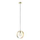 Luminosa Hoop 1 Light Ceiling Pendant Brushed Brass, E27