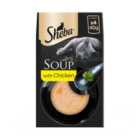 Sheba Classics Soup Adult Wet Cat Food Pouches with Chicken Fillets 4 x 40g