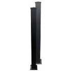 Readymade Anthracite Grey Aluminium Flanged Post including Post Cap - 150 x 2400mm