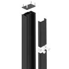 Readymade Black Aluminium Surface / Sunken Pedestrian Gate Post - 80 x 50 x 2000mm