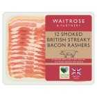 Waitrose British Smoked Streaky Bacon Rashers, 250g