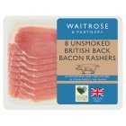 Waitrose Unsmoked British Back Bacon Rashers, 250g