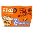Ella's Kitchen Mango & Raspberry Rice Pudding 4 x 80g