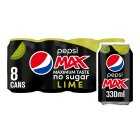Pepsi Max Lime, 8x330ml