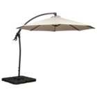 Royalcraft Ivory Deluxe Pedal Rotating Cantilever Overhanging Parasol 3m