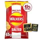 Walkers 45% Less Salt Salted Crisps 45g