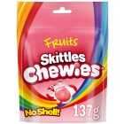 Skittles Chewies Vegan Sweets Fruit Flavoured Pouch Bag 137g