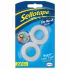 Sellotape Super Clear On-Hand Tape Dispenser Refill 18mm x 15m 2 Pack