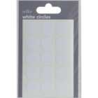Wilko White Circle Labels 5 Pack