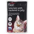 Wilko Best Tuna Loin with Mackerel in Jelly Cat Food Pouch 80g