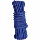Wilko 8mm x 5m Blue Polypropylene Rope