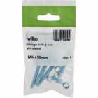 Wilko M6 x 50mm Carriage Bolts and Nuts 4 Pack