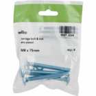 Wilko M8 x 75mm Carriage Bolts and Nuts 4 Pack
