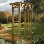 Rowlinson 5 x 3ft Square Top Arch with Trellis Sides