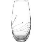 Diamante Home Glasgow Collection Hand Cut Barrel Crystal Vase - 25Cm